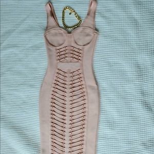 House of CB light pink bandage dress XS